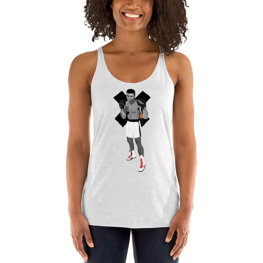 'The Greatest' Women's Muhammed Ali graphic Racerback Tank