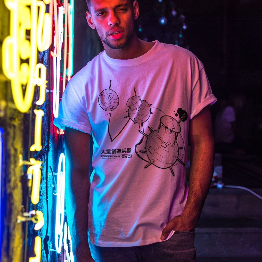 Weapons of Mass Creation Doodlebot 01 Large Print Tee