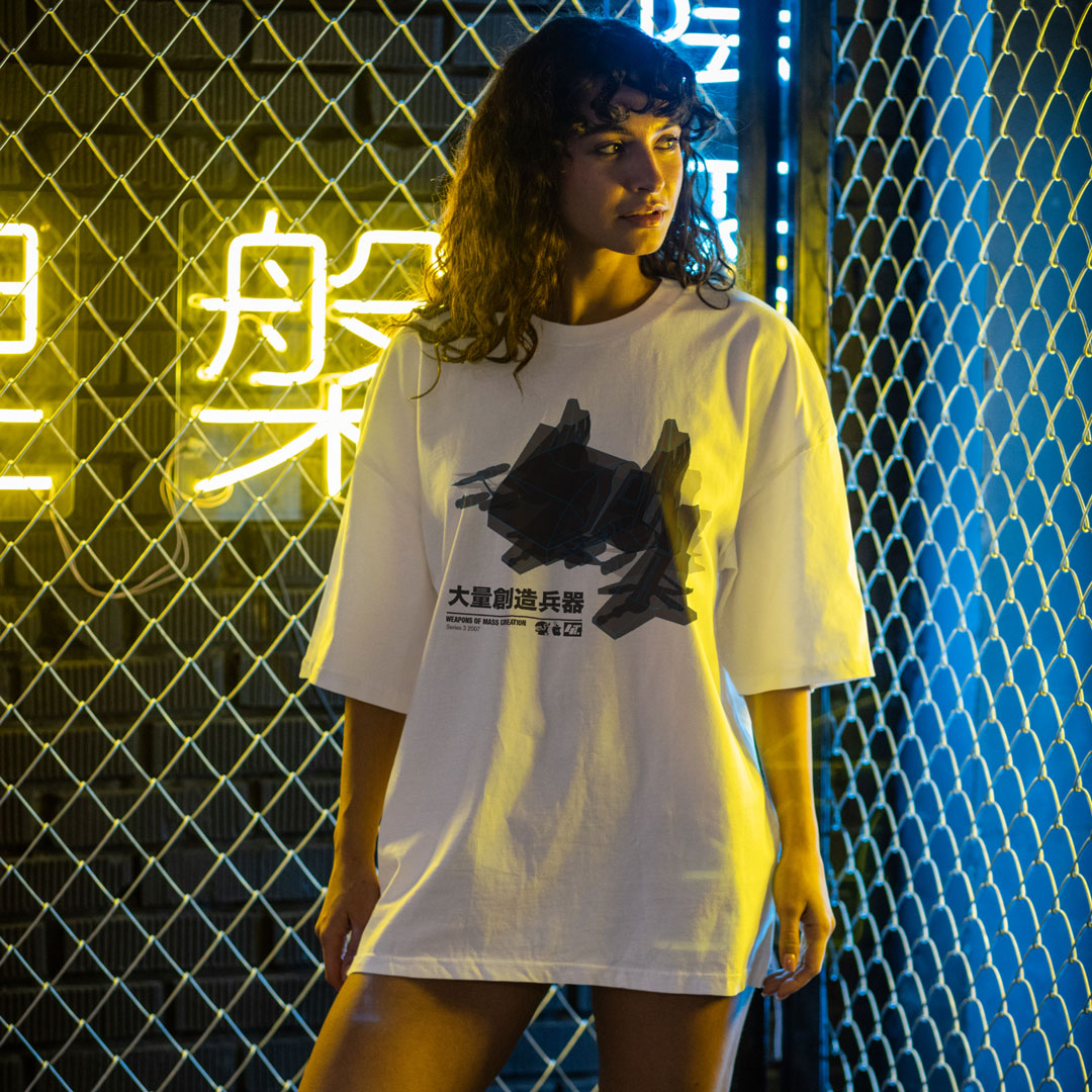 Weapons of Mass Creation Tek3 Large Print Tee white