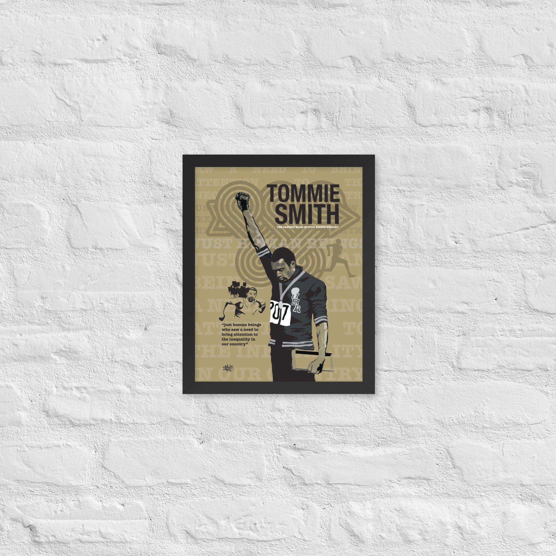 Framed poster