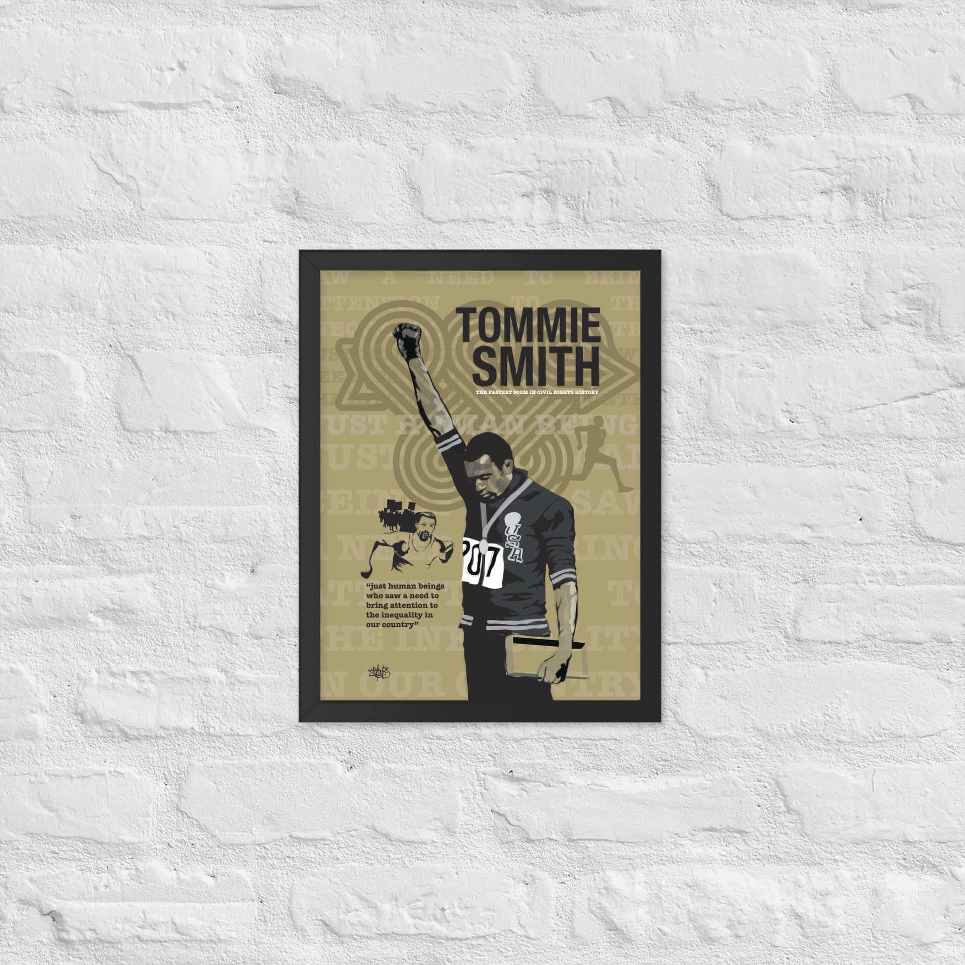 Framed poster