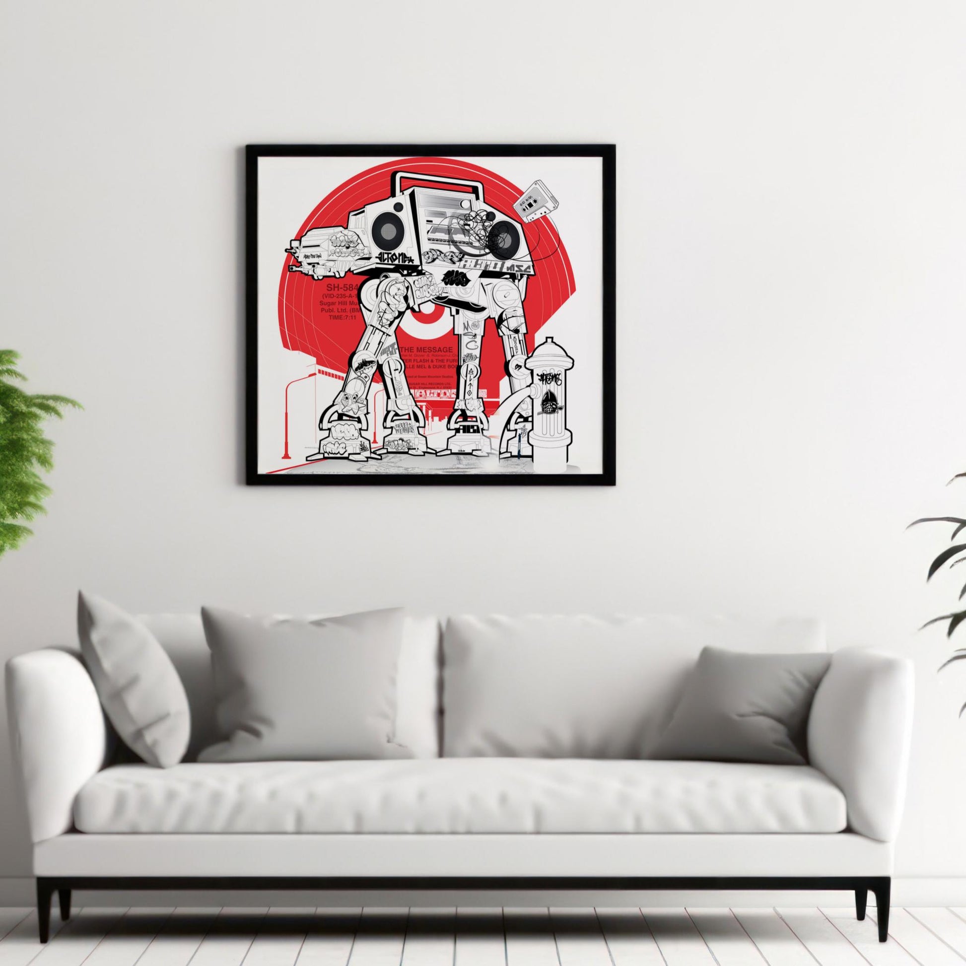 Framed poster