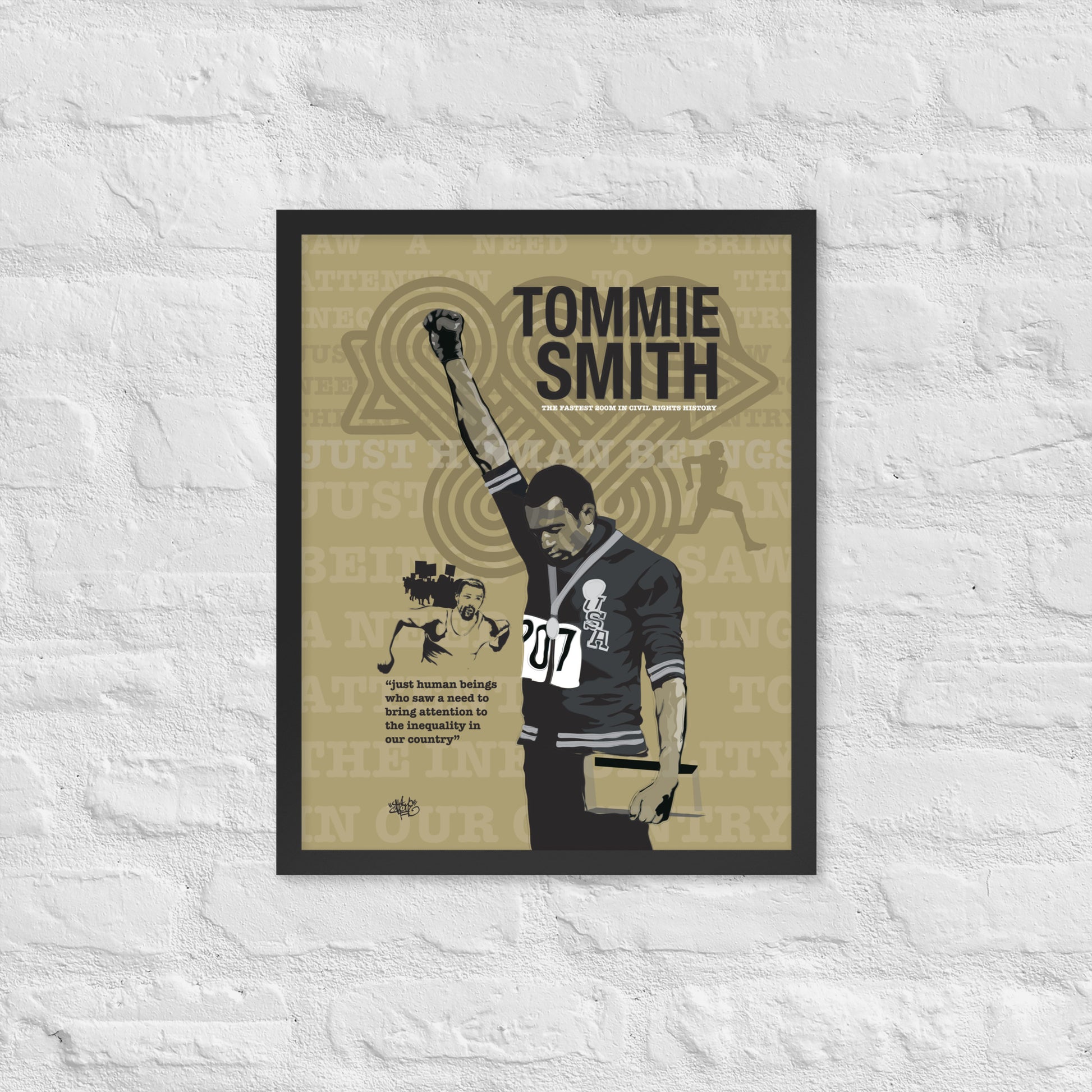 Framed poster