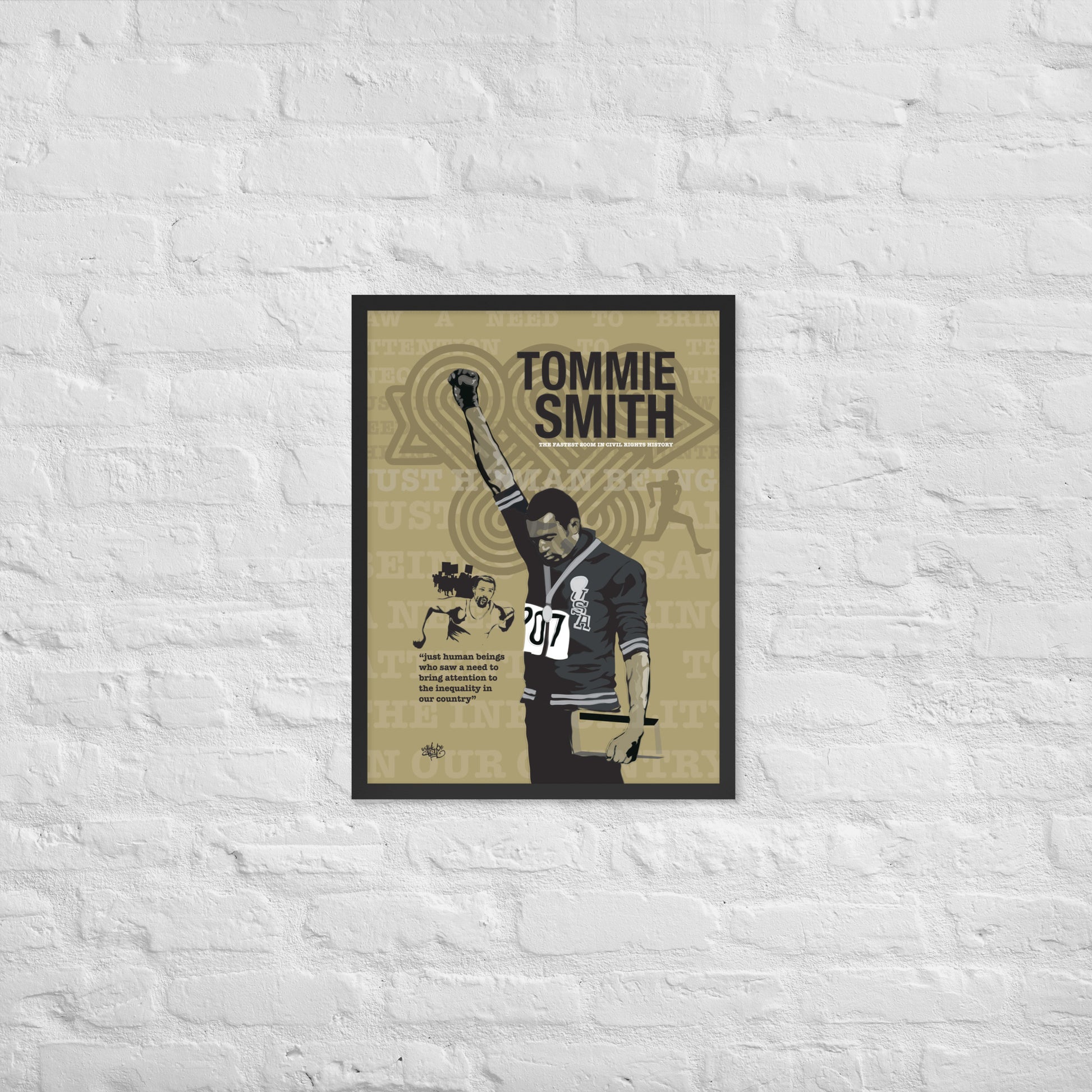 Framed poster