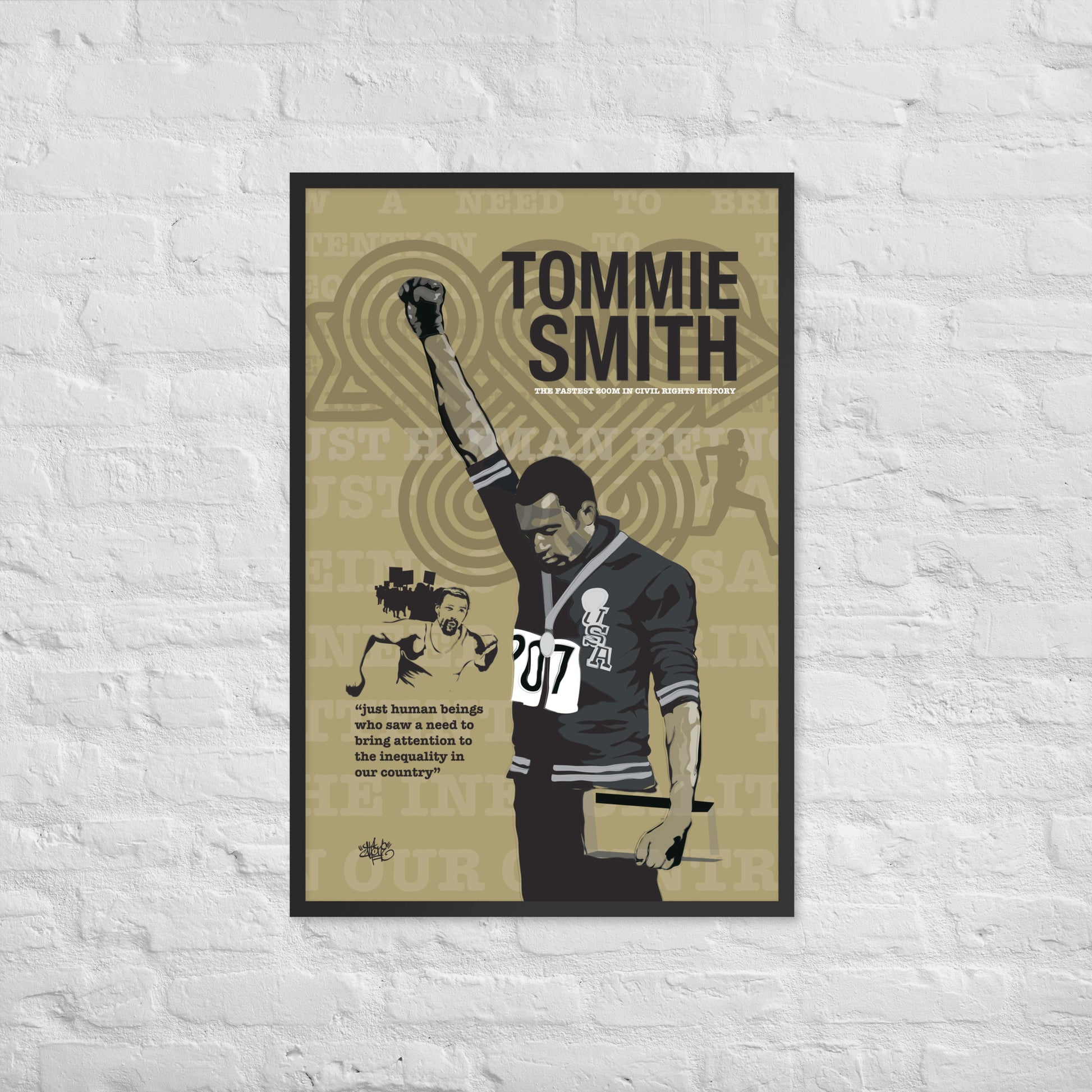 Framed poster