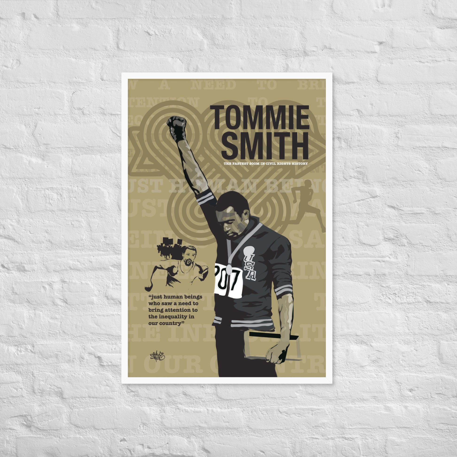 Framed poster