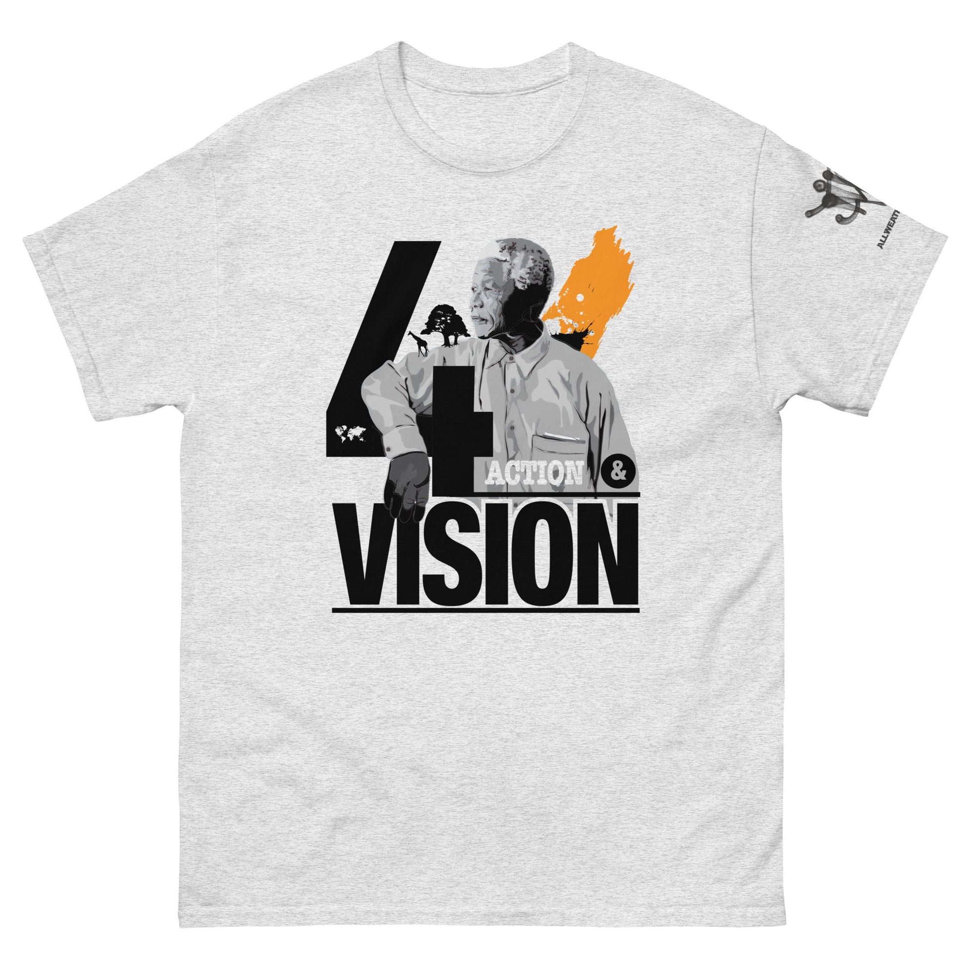 Nelson Mandela "Action And Vision" Illustration T-shirt