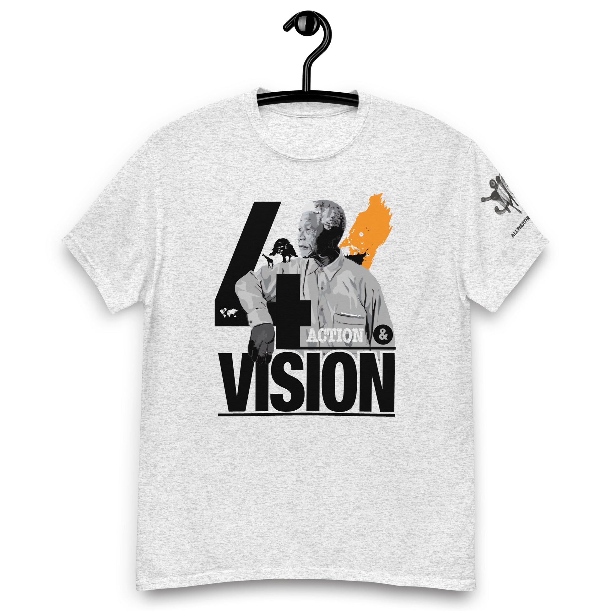 Nelson Mandela "Action And Vision" Illustration T-shirt