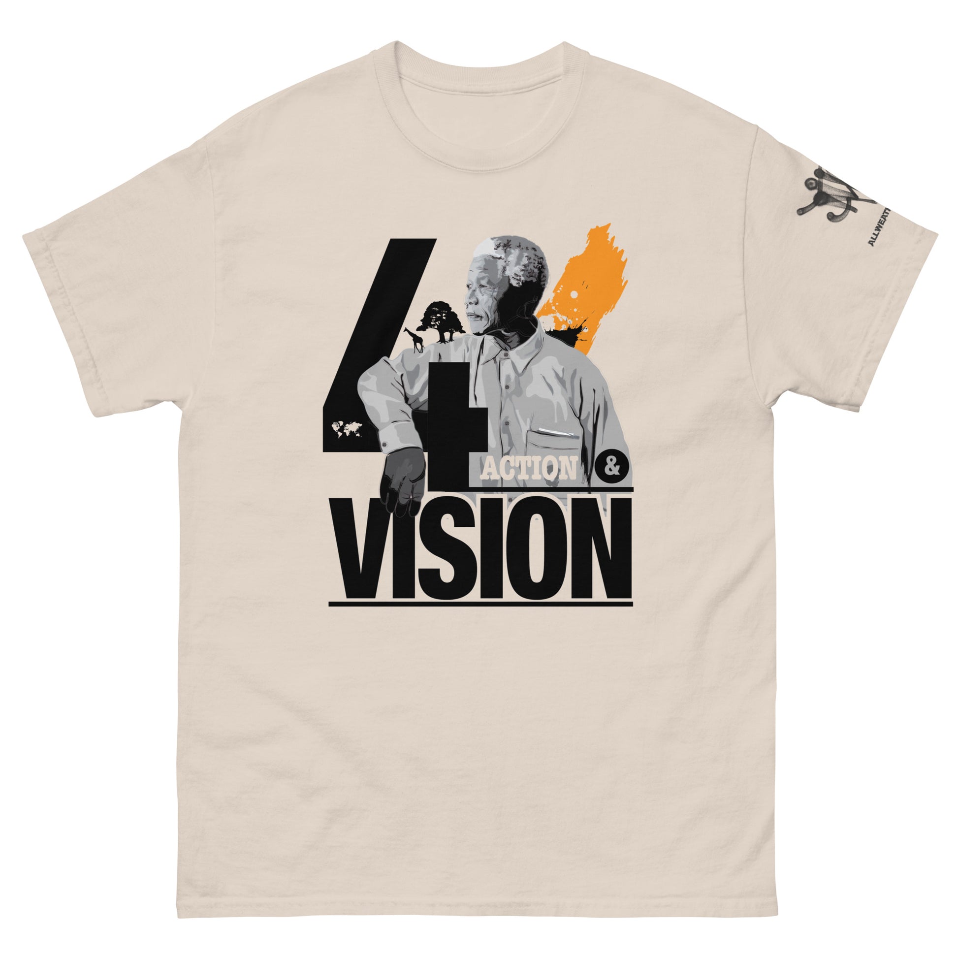 Nelson Mandela "Action And Vision" Illustration T-shirt