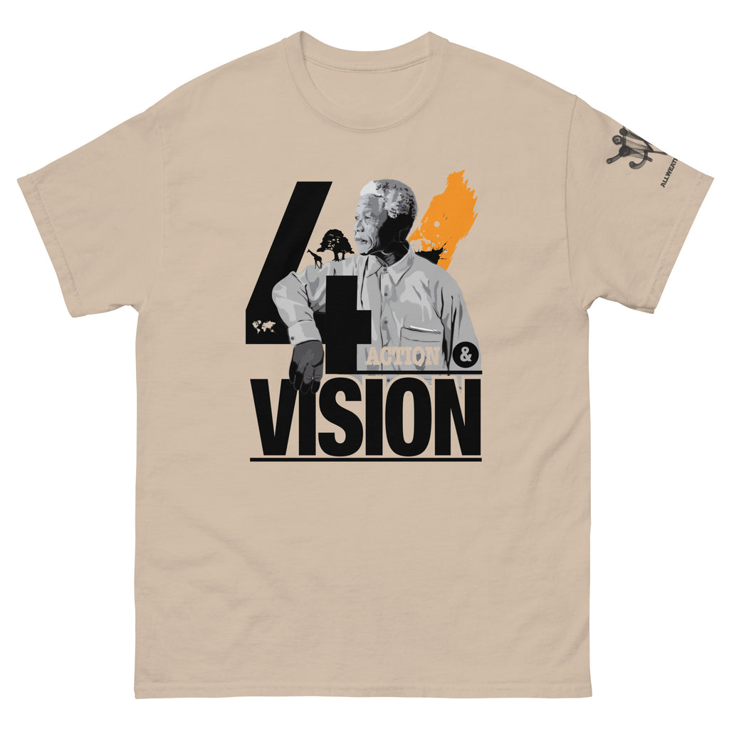 Nelson Mandela "Action And Vision" Illustration T-shirt