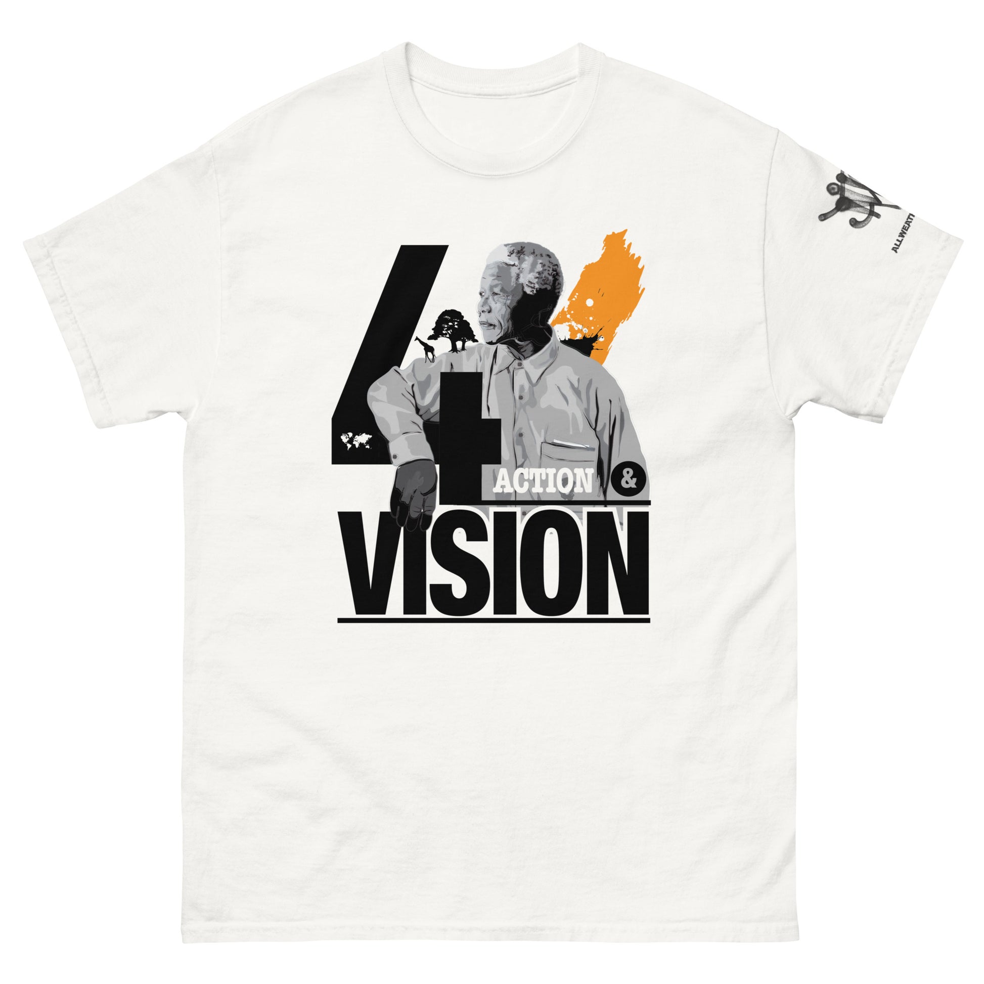 Nelson Mandela "Action And Vision" Illustration T-shirt