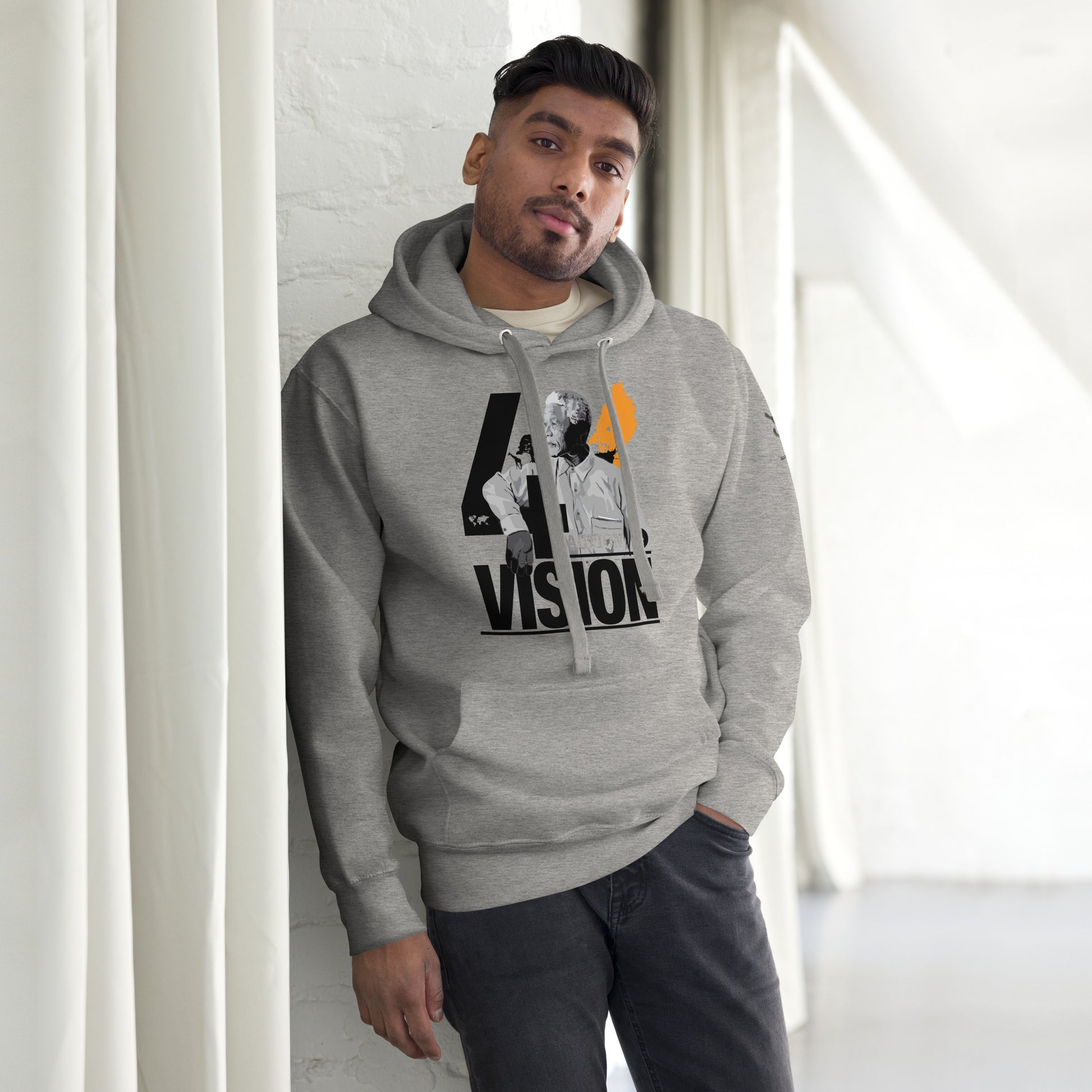 Nelson Mandela Illustration and Quote Unisex Hoodie