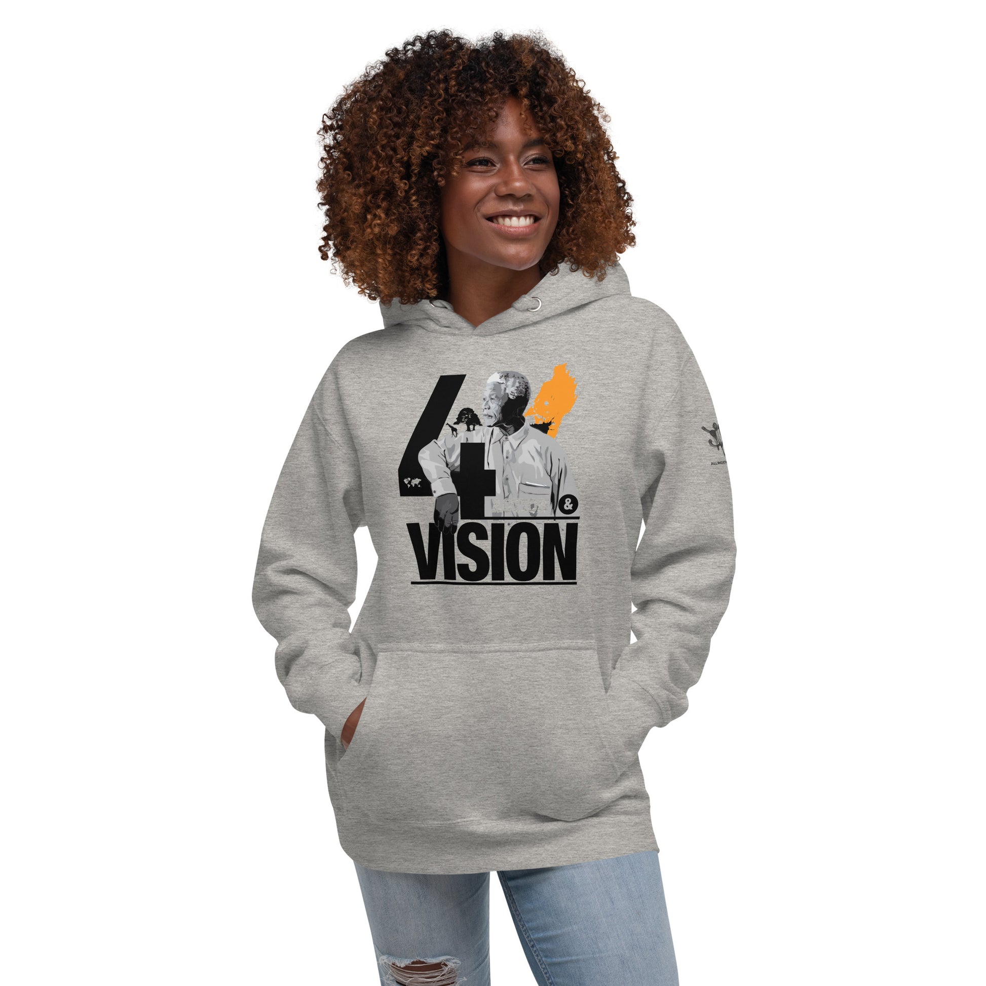 Nelson Mandela Illustration and Quote Unisex Hoodie