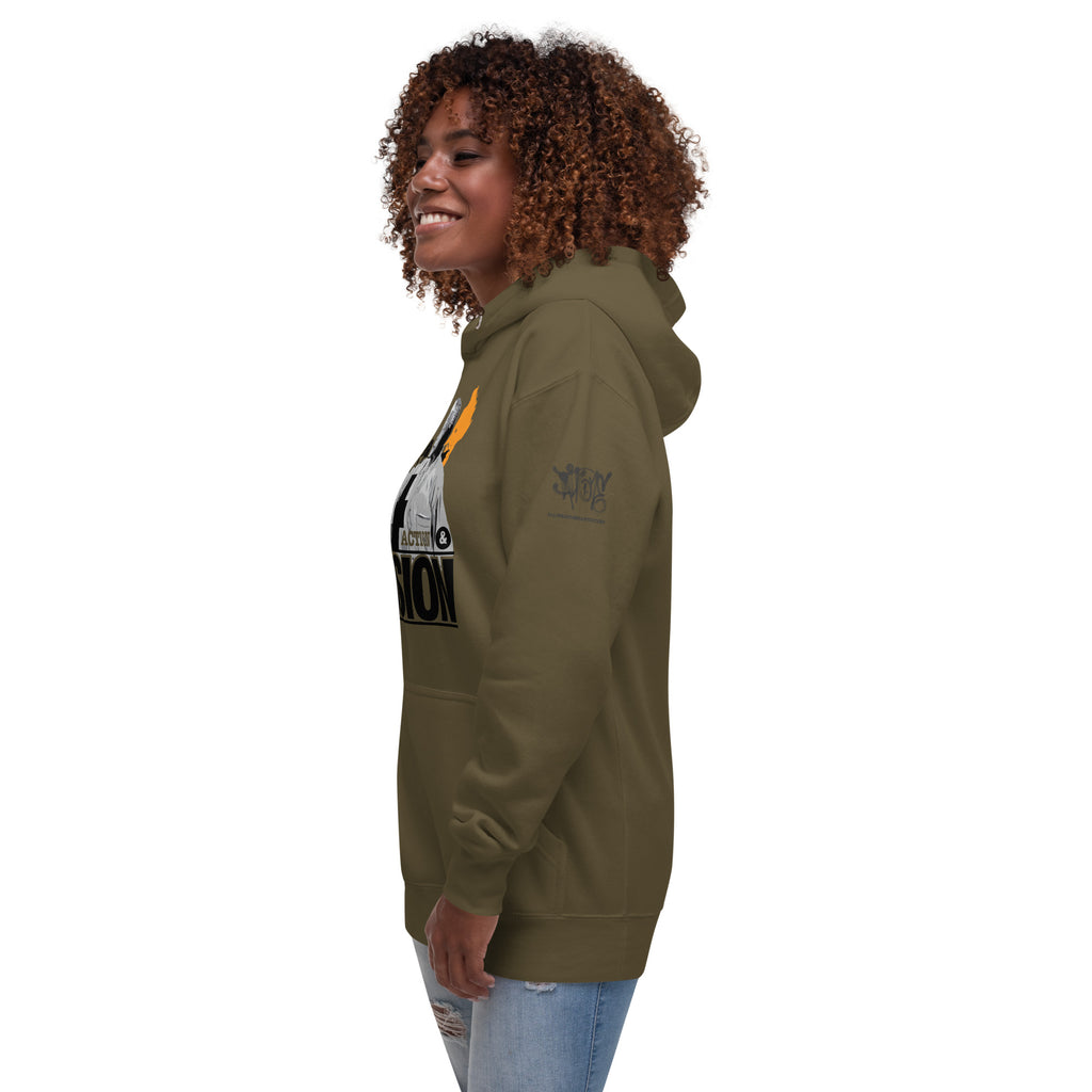 Nelson Mandela Illustration and Quote Unisex Hoodie