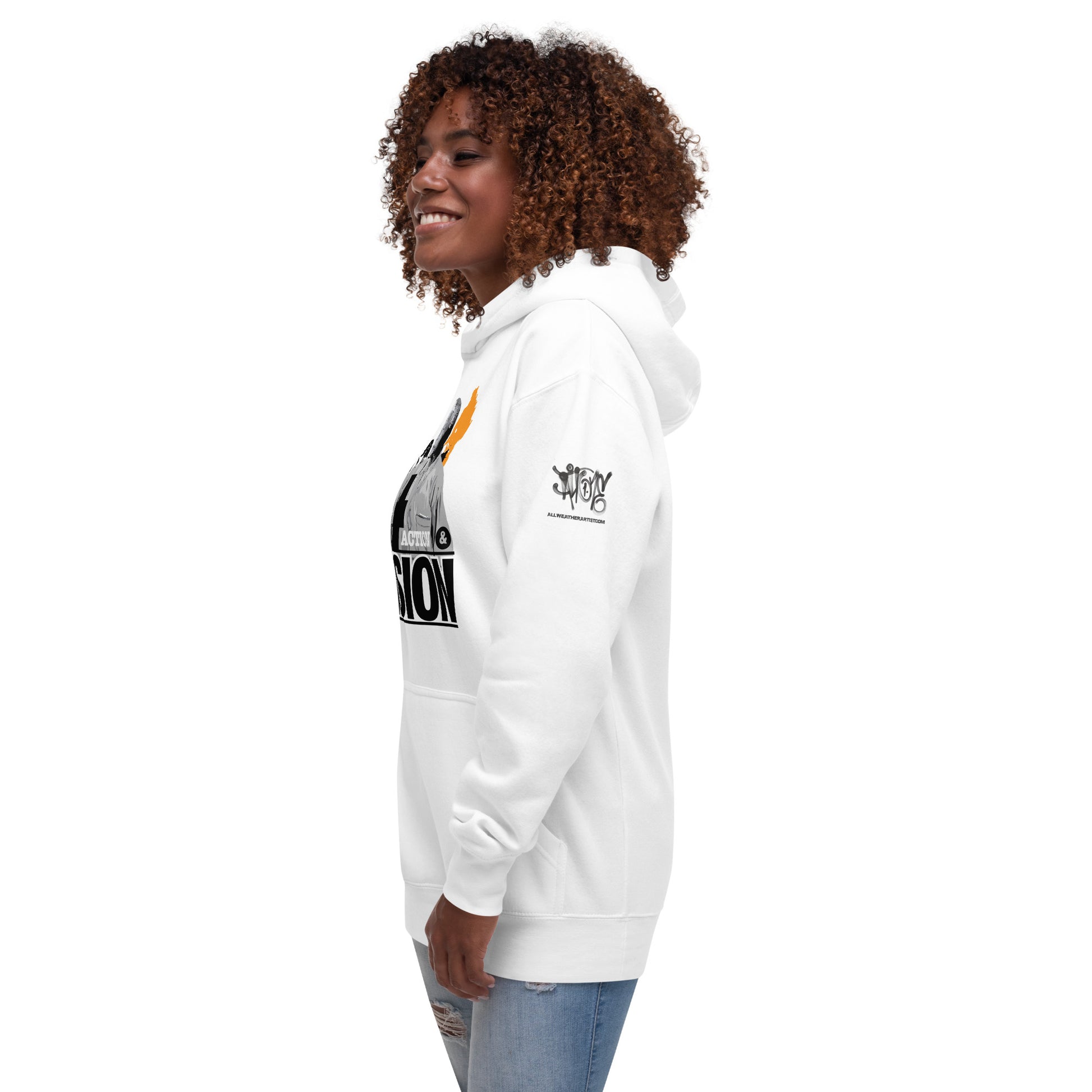 Nelson Mandela Illustration and Quote Unisex Hoodie