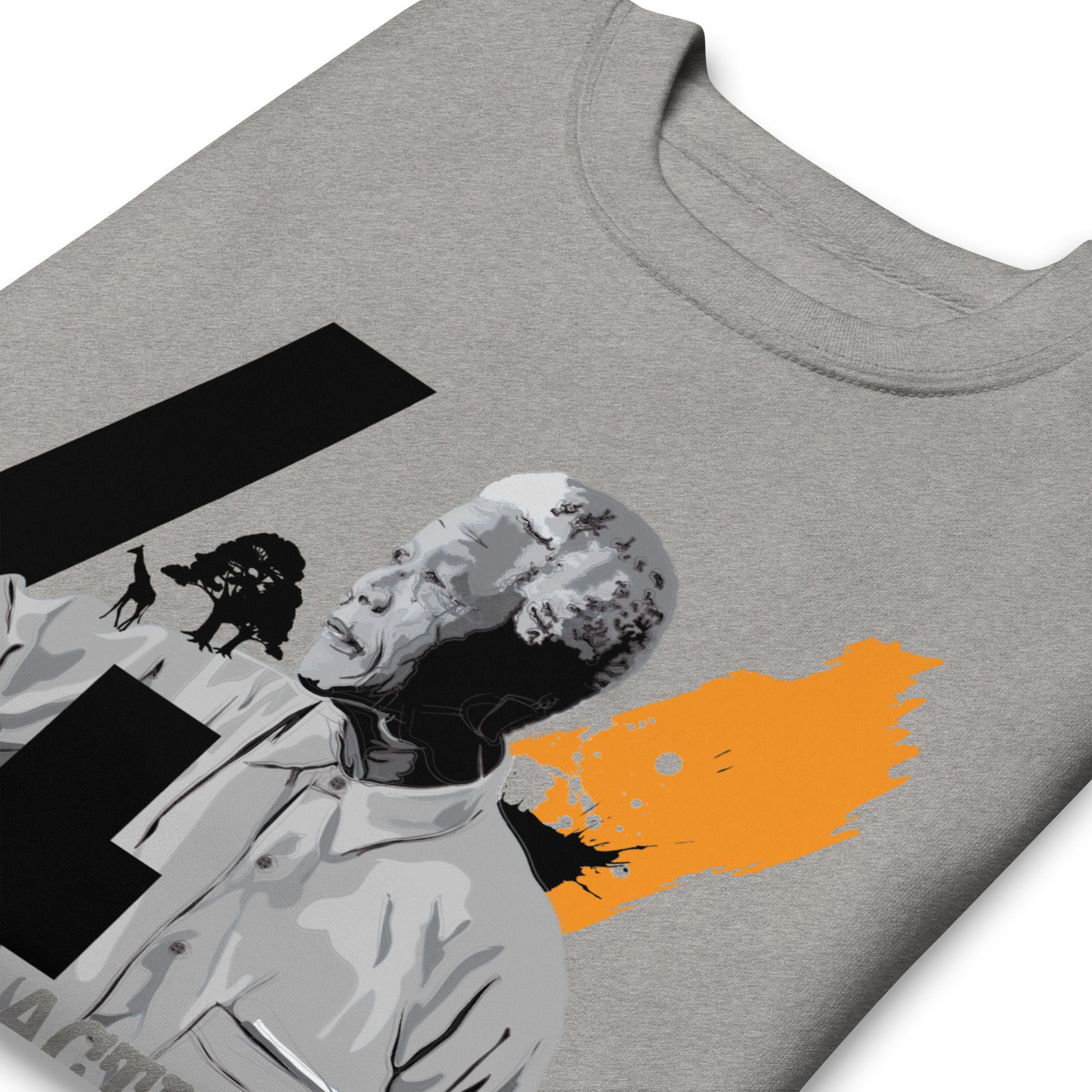 Nelson Mandela Illustration and quote Unisex Premium Sweatshirt