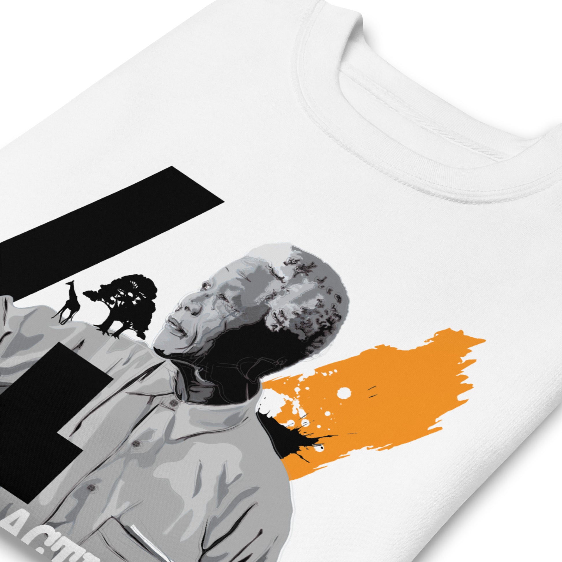 Nelson Mandela Illustration and quote Unisex Premium Sweatshirt